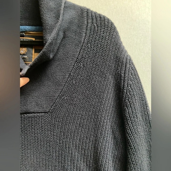 Point zero cowl v neck black  label chunky sweater Sz M - Picture 7 of 14